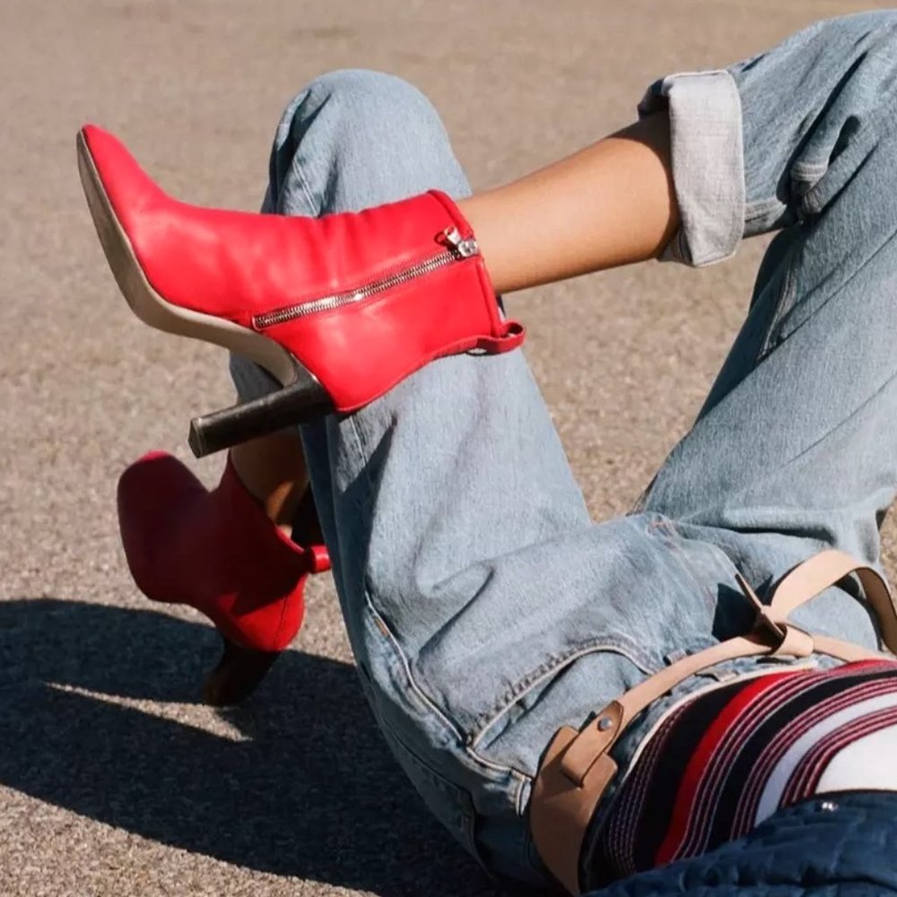 NWOT Rag & Bone Red Ankle Boots - Picture 2 of 10